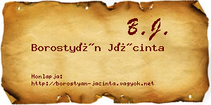 Borostyán Jácinta névjegykártya